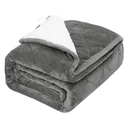 WOLTU 7/9/11 kg Therapeutic Weighted Blanket for Adults, Stress, Insomnia and Anxiety Relief, Double-Sided Flannel Sherpa Fleece Blanket