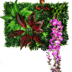 40 cm * 60 cm New 3D Artificial Green Plant Grass Wall Panel, Flower Vine Wedding Backdrop Wall Decoration