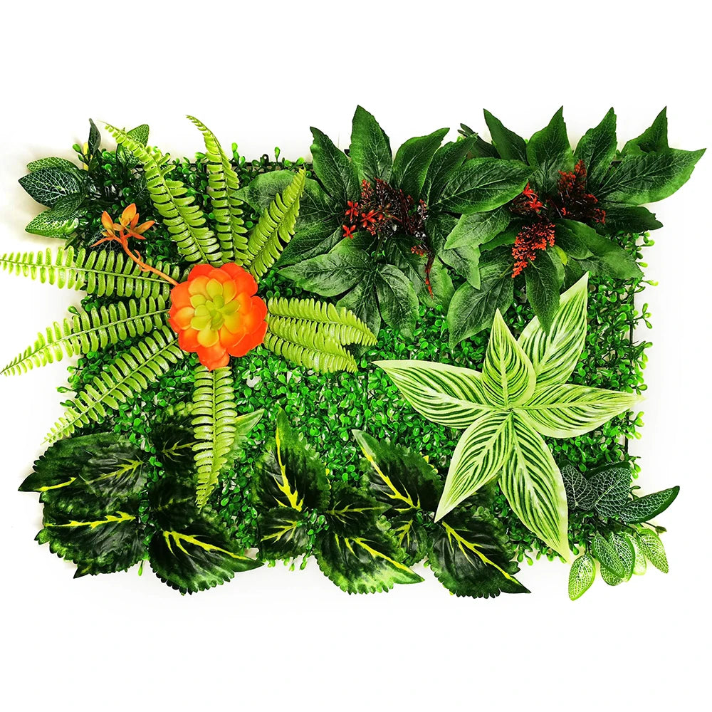 40 cm * 60 cm New 3D Artificial Green Plant Grass Wall Panel, Flower Vine Wedding Backdrop Wall Decoration