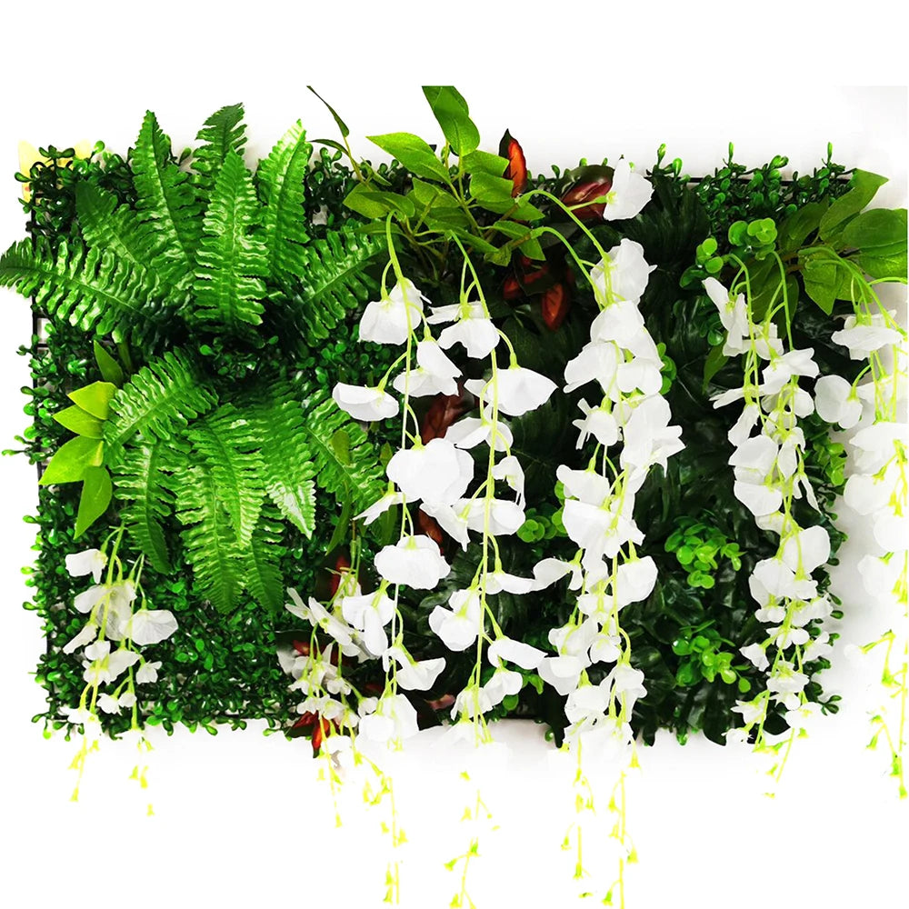 40 cm * 60 cm New 3D Artificial Green Plant Grass Wall Panel, Flower Vine Wedding Backdrop Wall Decoration
