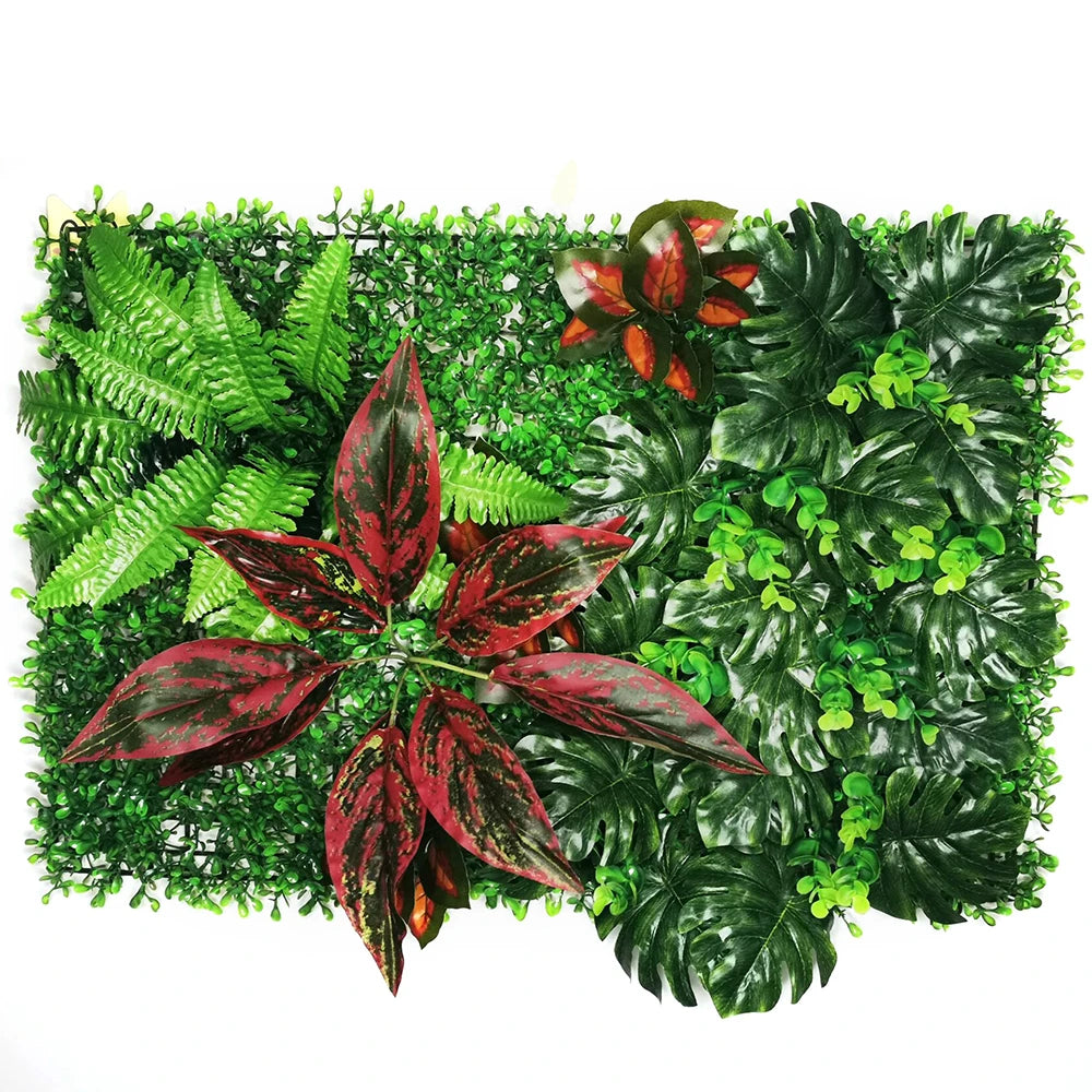 40 cm * 60 cm New 3D Artificial Green Plant Grass Wall Panel, Flower Vine Wedding Backdrop Wall Decoration