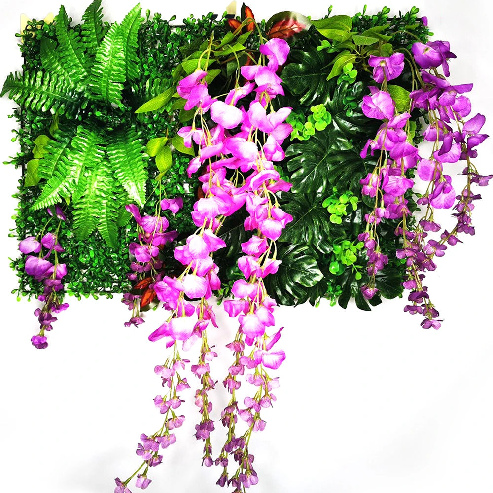 40 cm * 60 cm New 3D Artificial Green Plant Grass Wall Panel, Flower Vine Wedding Backdrop Wall Decoration