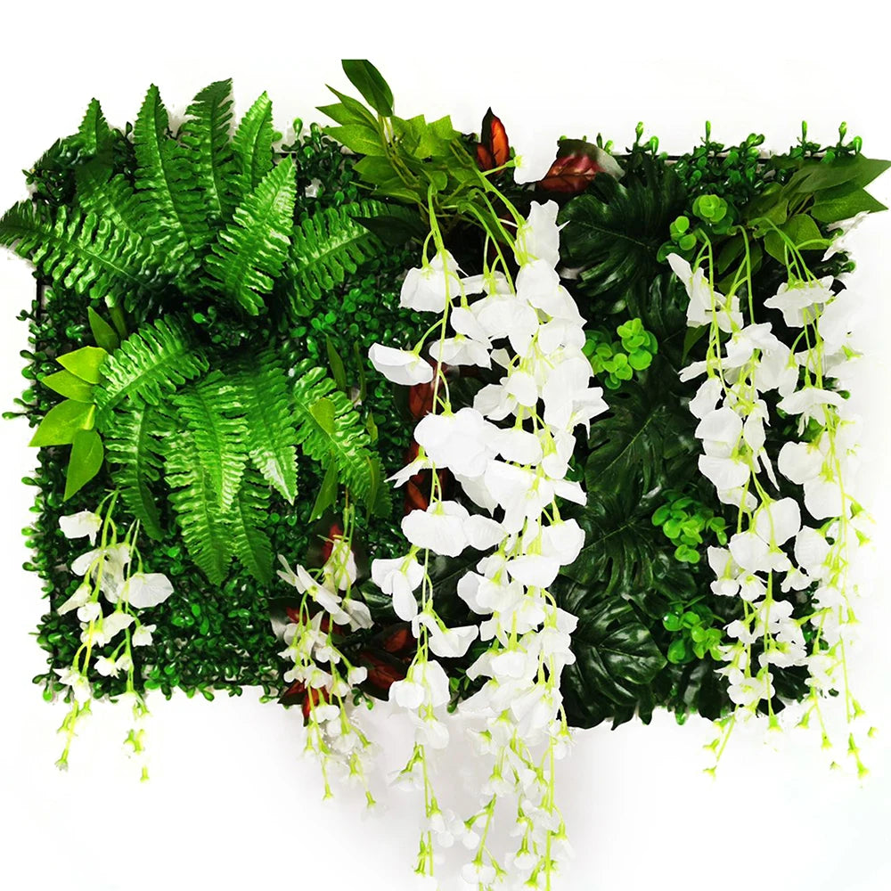 40 cm * 60 cm New 3D Artificial Green Plant Grass Wall Panel, Flower Vine Wedding Backdrop Wall Decoration