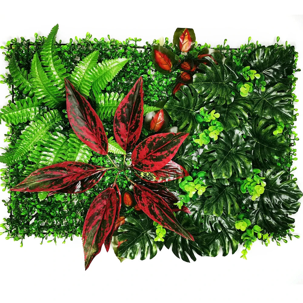 40 cm * 60 cm New 3D Artificial Green Plant Grass Wall Panel, Flower Vine Wedding Backdrop Wall Decoration
