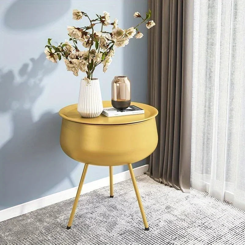 Thickened Bedroom Bedside Table, Creative Wide Fashionable Small Coffee Table, Cute Artistic Side Table