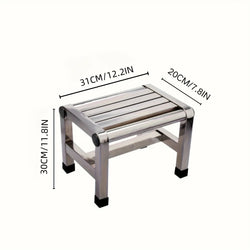 Multifunctional Stainless Steel Stool - Durable Thick and Sturdy Stool, Ideal for Living Room, Bathroom, Kitchen and Hallways