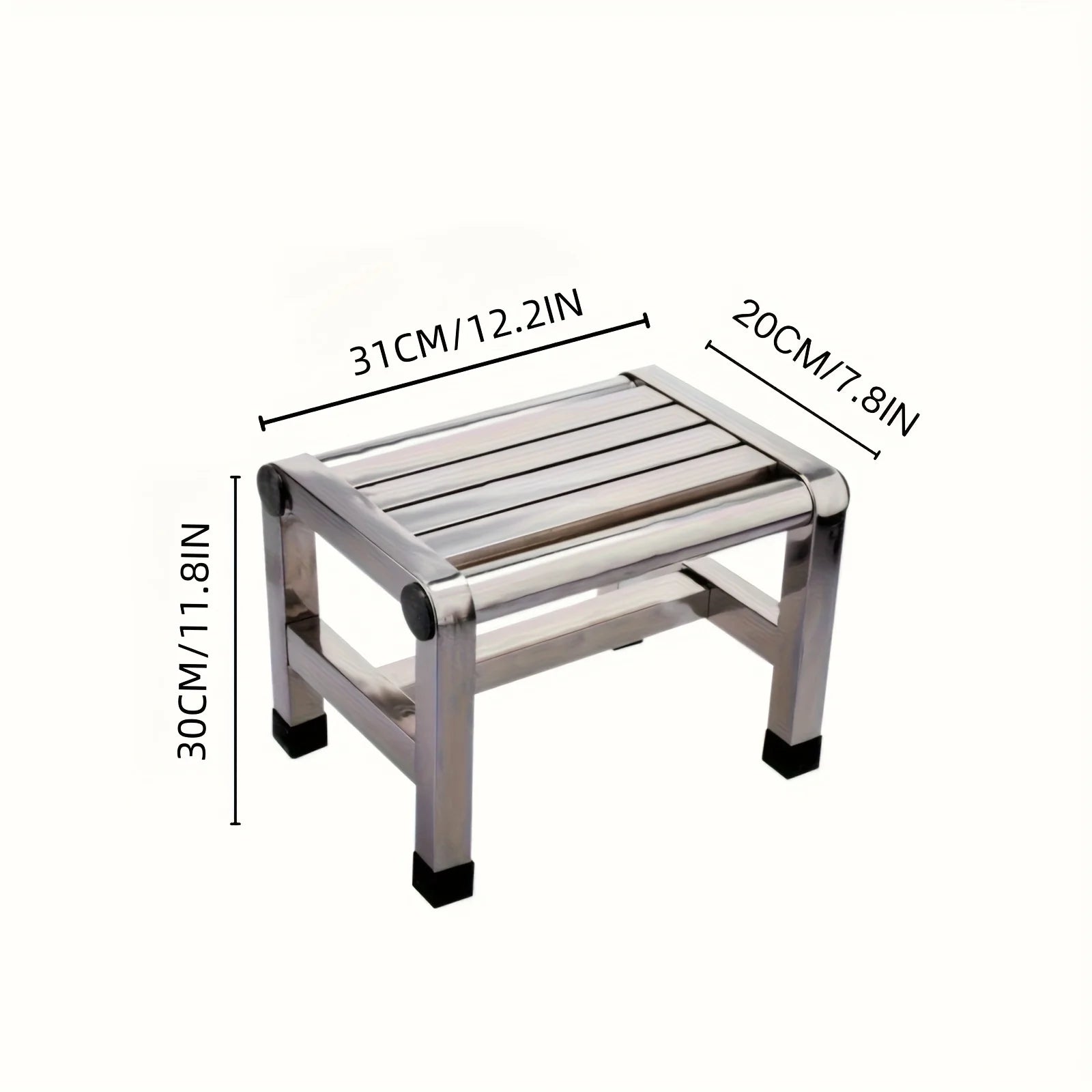 Multifunctional Stainless Steel Stool - Durable Thick and Sturdy Stool, Ideal for Living Room, Bathroom, Kitchen and Hallways