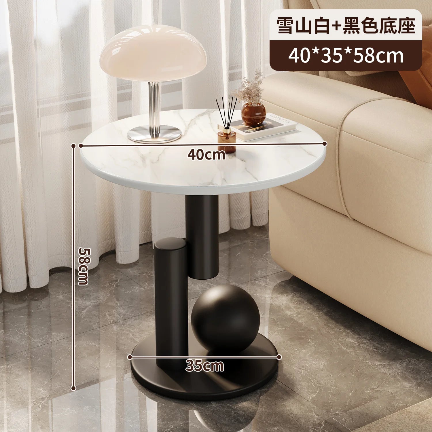 Living Room Sofa Side Table, Small Coffee Table, Side Cabinet, Light Luxury Bedside Table, Balcony Table, Simple and Creative