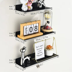 Picture Ledge Shelf, Metal Wall Shelves, Floating Shelves, Bookshelves and Kids' Bookshelf, Wall-Mounted for Living Room and Bedroom