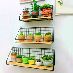 1-Piece Creative Wall Shelves, Bedroom Iron Wall-Hanging Storage Shelves, Storage Baskets, Hanging Shelves, Home Furnishing