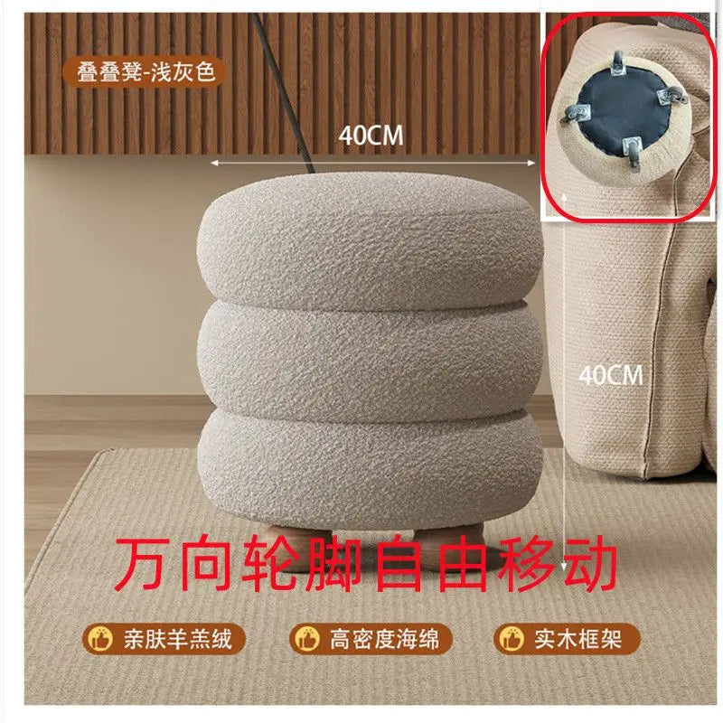 Nordic Furniture Vanity Stools Comfort Home Decor Living Room Makeup Vanity Stools Cloakroom Fabric Furniture Toilettafel MHSZD