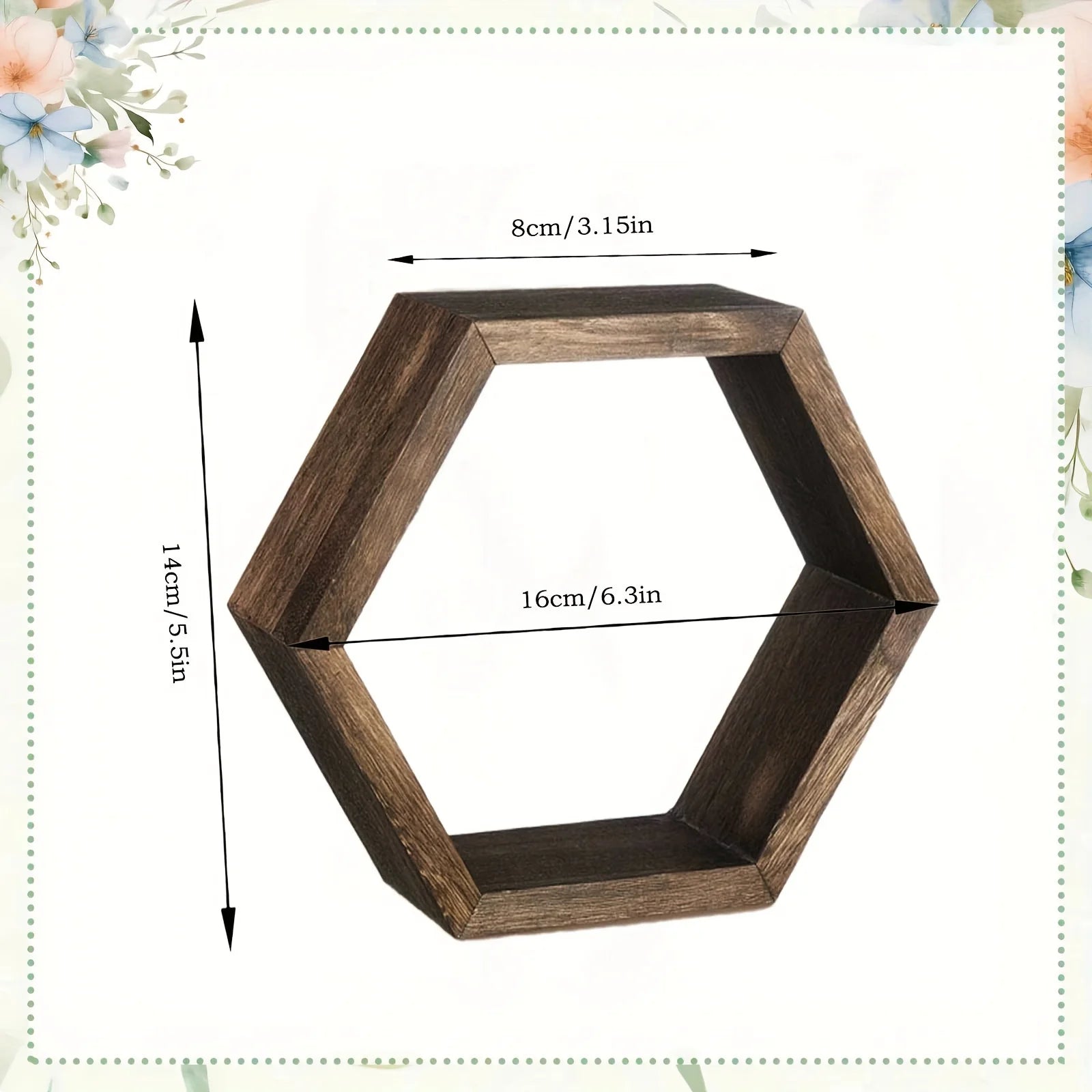 Hexagonal Floating Wall Shelf, Hexagon Storage Rack - for Home Decor Lovers - Perfect Gift - Suitable for Bathroom and Bedroom