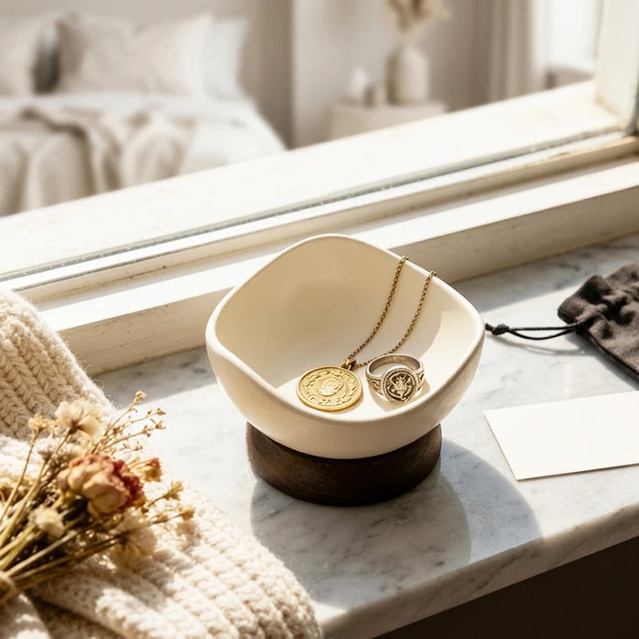 1/2pcs Retro Jewelry Organizer Trays Decorative Ring Dish & Vanity Organizer for Earrings, Coins Accessories Earring Dish Gift