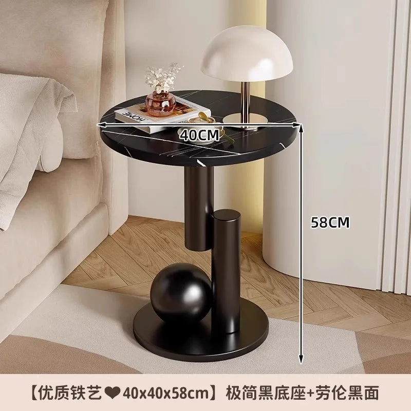 Living Room Sofa Side Table, Small Coffee Table, Side Cabinet, Light Luxury Bedside Table, Balcony Table, Simple and Creative