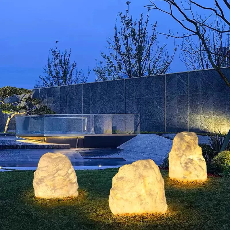 Luminous Stone Lamp Lawn Solar LED Outdoor Lighting Non solar Lamp Outdoor Garden Decoration Outdoor Garden Light