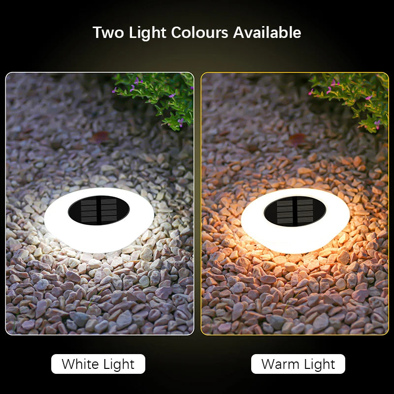1/4-Pack Solar Ground Lights, 14-LED Waterproof Outdoor Landscape Light, LED Lawn Lamp for Garden, Pathway, Yard, Deck and Camping Decor