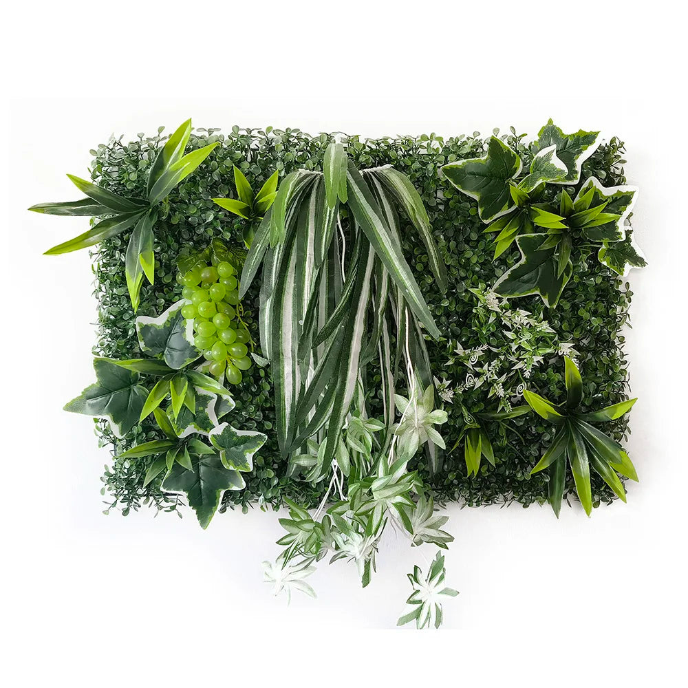 40 cm * 60 cm New 3D Artificial Green Plant Grass Wall Panel, Flower Vine Wedding Backdrop Wall Decoration