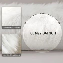 Imitation Wool Plush Chair Cushion, Single Sofa Chair Warm Cushion, Nordic Style Leisure Chair Plush Cushion, Home Comfortable Chair Cushion