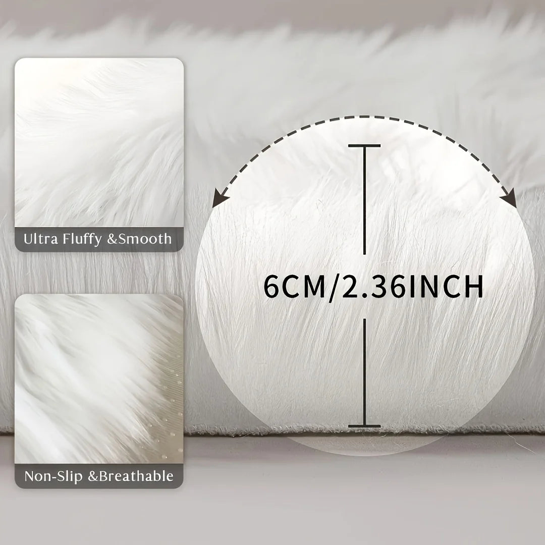 Imitation Wool Plush Chair Cushion, Single Sofa Chair Warm Cushion, Nordic Style Leisure Chair Plush Cushion, Home Comfortable Chair Cushion