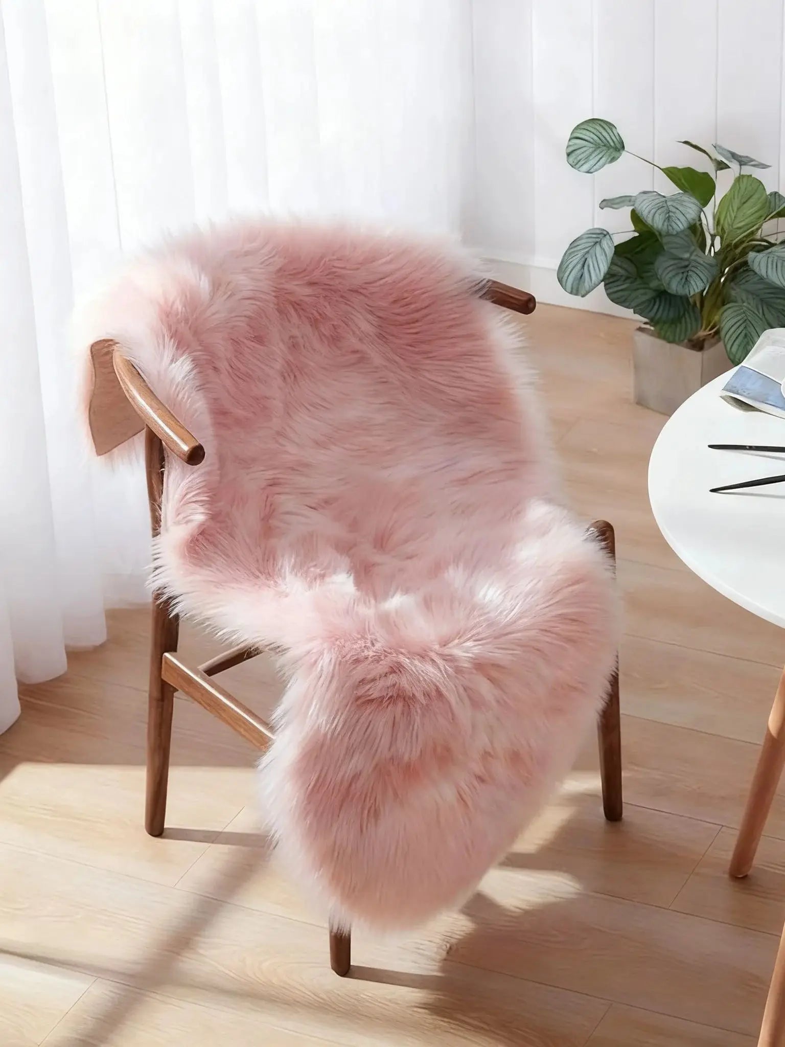 Imitation Wool Plush Chair Cushion, Single Sofa Chair Warm Cushion, Nordic Style Leisure Chair Plush Cushion, Home Comfortable Chair Cushion