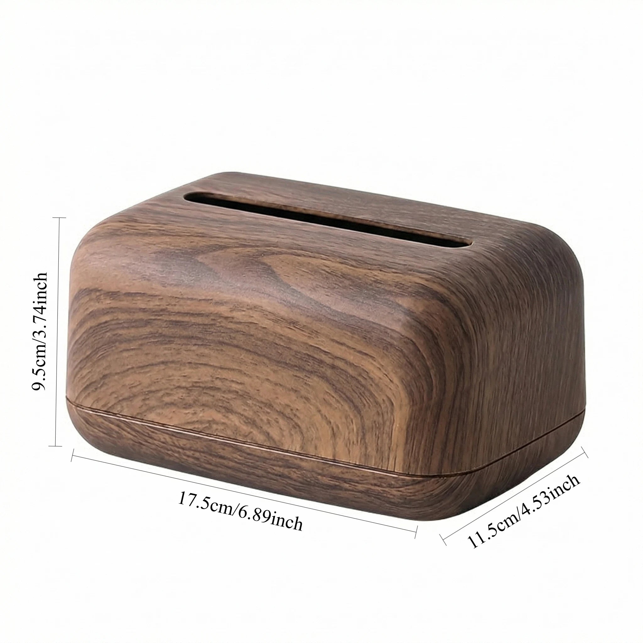Vintage Faux Wood Plastic Tissue Box Cover Chinese Desktop Napkin Dispenser Home Restaurant Decor Christmas Halloween Gift