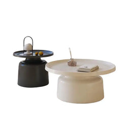 Modern Scandinavian Round Coffee Table, Luxury Minimalist Side Table for Small Spaces, Living Room, Bedroom or Bedside Use