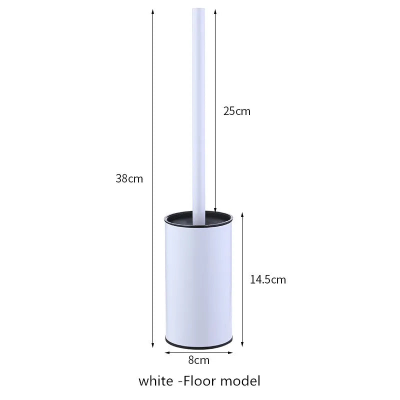 Circular type Stainless Steel Toilet Brush Black Bathroom Cleaning Brush Holder with Toilet Brush Wall Mount Seven color options
