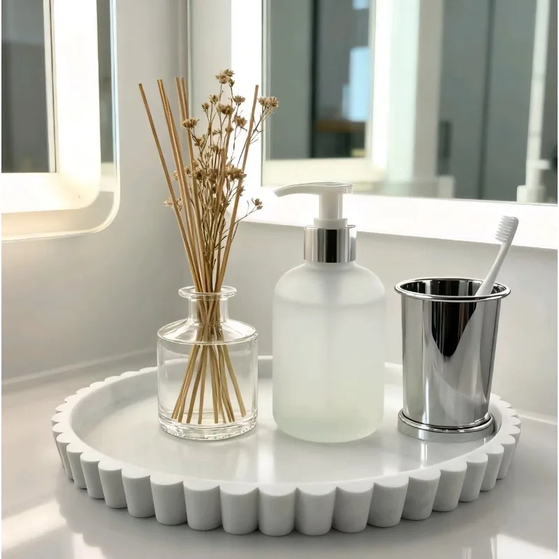 30Cm Silicone Lace Round Fruit Tray Jewelry Sundries Storage Tray Household Silicone Food Tray Fruit Tray Multifunctional