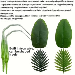 Artificial Fiddle Leaf Fig Tree Realistic Plastic Green Plant for Home Office Wedding Christmas Without Flower pots