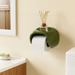 No Punching Bathroom Roll Holder Wall Mounted Waterproof Toilet Paper Storage Rack Plastic Vintage Toilet Paper Box Restroom