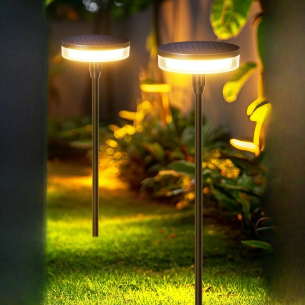 2PCS Solar Pathway Lights, Sway by Wind Solar Swaying Lights, Bright 12H IP65 Waterproof for Outdoor Yard, Path, Patio and Lawn Decor