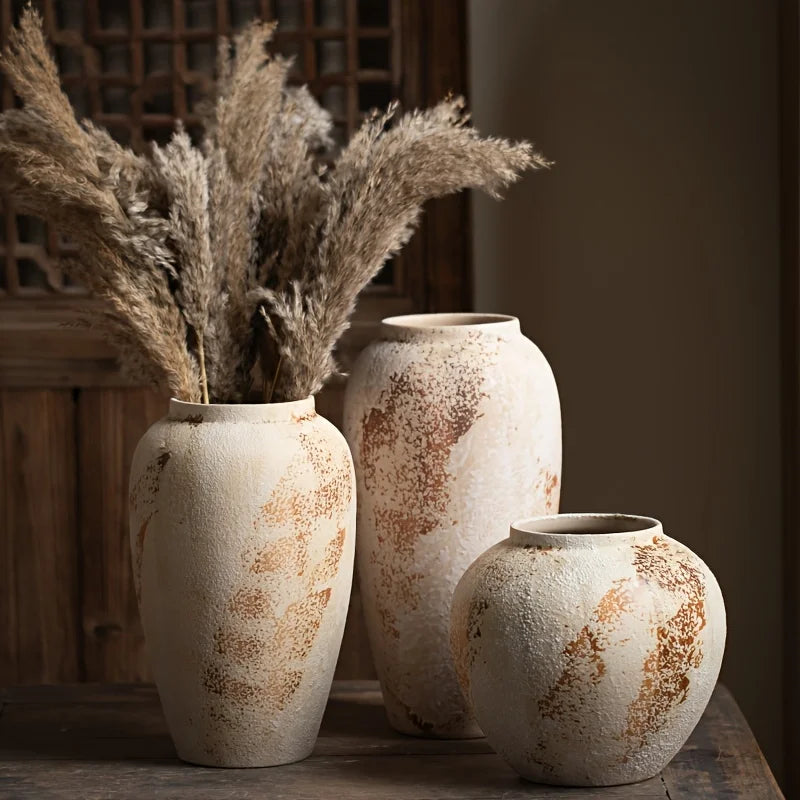 Elegant Retro Ceramic Flowerpot with White Spots — Exquisite Design Creates a Refined Atmosphere, Suitable for Various Types of Flowers, Unique Spotted Texture Adds a Classical Aesthetic, Perfectly Enhancing Your Home or Office Space