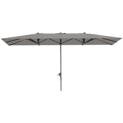 Comanlai Double Parasol with Crank, Garden Sunshade Umbrella, Balcony Parasol, UV Protection, for Balcony, Beach and Garden, 451 x 264 cm