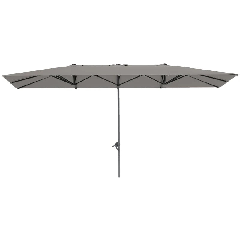 Comanlai Double Parasol with Crank, Garden Sunshade Umbrella, Balcony Parasol, UV Protection, for Balcony, Beach and Garden, 451 x 264 cm
