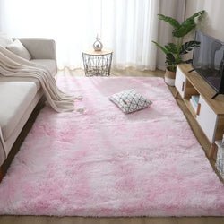 Wholesale Color-Changing Silk-Wool Living Room Sofa Rug, Bedroom Bed Tie-Dye Printed Rug and Wool Blanket