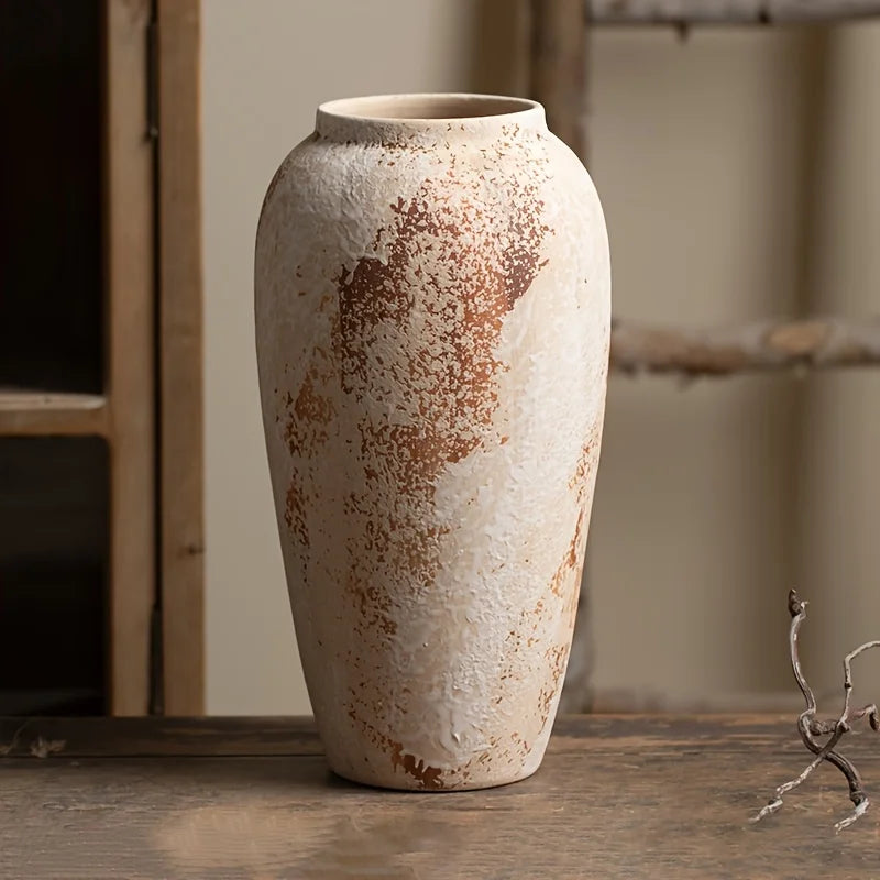 Elegant Retro Ceramic Flowerpot with White Spots — Exquisite Design Creates a Refined Atmosphere, Suitable for Various Types of Flowers, Unique Spotted Texture Adds a Classical Aesthetic, Perfectly Enhancing Your Home or Office Space