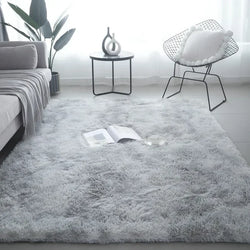 Wholesale Color-Changing Silk-Wool Living Room Sofa Rug, Bedroom Bed Tie-Dye Printed Rug and Wool Blanket