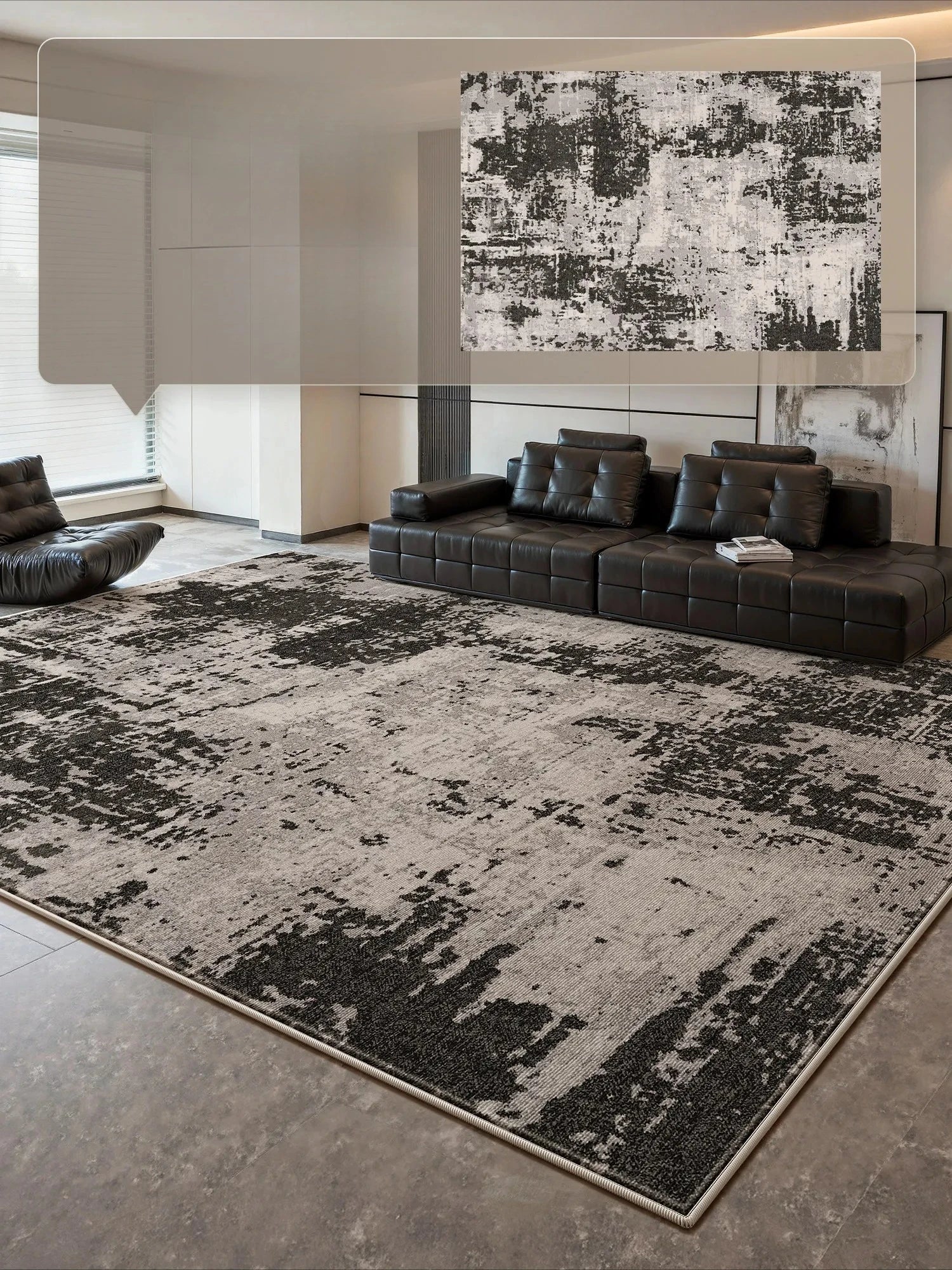 Large Living Room Decorative Washable Rug, Light Luxury Bedroom Carpet, Thick Plush Study Rug, Fluffy Soft Home Carpet