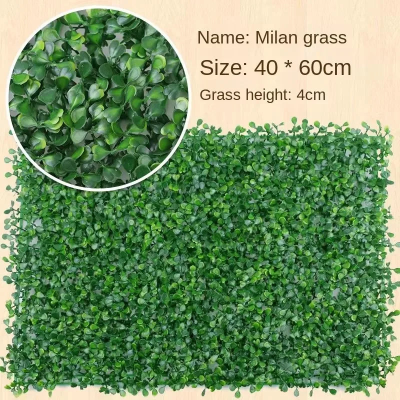 40 cm * 60 cm New 3D Artificial Green Plant Grass Wall Panel, Flower Vine Wedding Backdrop Wall Decoration