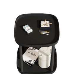 Mahjong Coffee Table, Tea Stand, Mahjong Table, Shelf, Small Side Table for Chess/Card Room, Playing Cards and Movable Tea Table