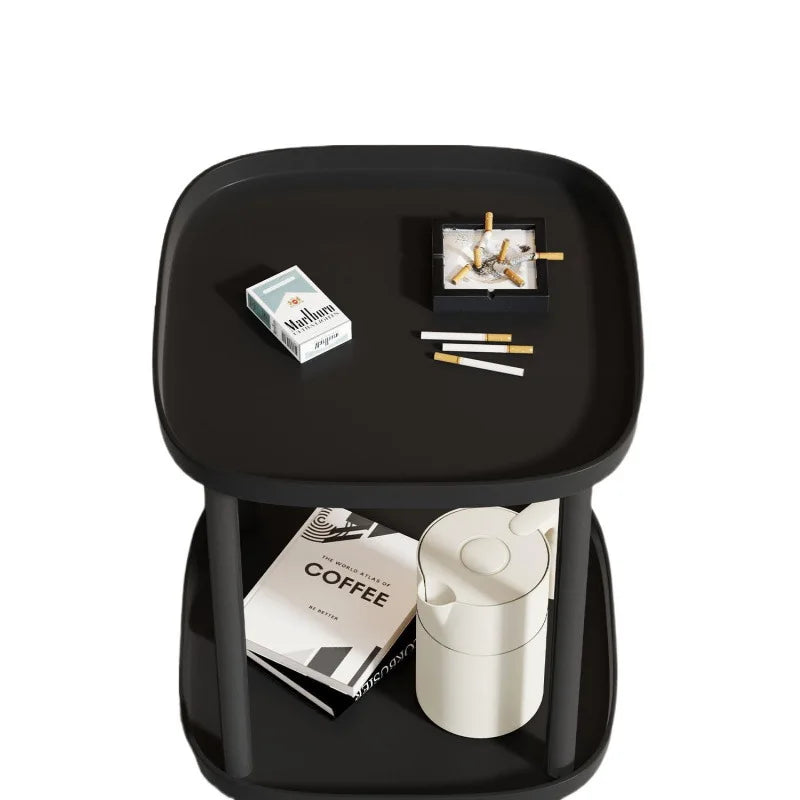 Mahjong Coffee Table, Tea Stand, Mahjong Table, Shelf, Small Side Table for Chess/Card Room, Playing Cards and Movable Tea Table