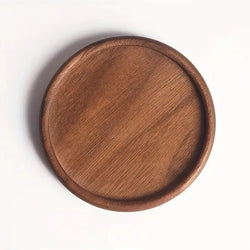 Solid Walnut Wood Coaster Round Square Beech Wood Cup Mat Durable Heat Resistant Tea Coffee Cup Pad Placemats 8.8cm/3.46in