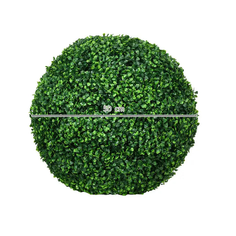 2-Piece Set of Boxwood Trees, Artificial Plants, UV-Protected Houseplant Decor, for Indoor and Outdoor Use, Green
