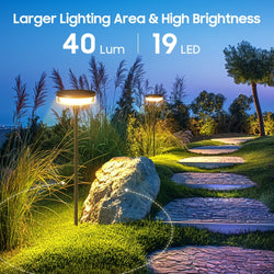 2PCS Solar Pathway Lights, Sway by Wind Solar Swaying Lights, Bright 12H IP65 Waterproof for Outdoor Yard, Path, Patio and Lawn Decor