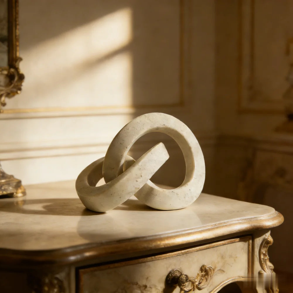 Nordic-Style Resin Knot Ornament, Minimalist Home Decor Sculpture for Bedrooms, Living Rooms and Offices, Abstract Art Decoration