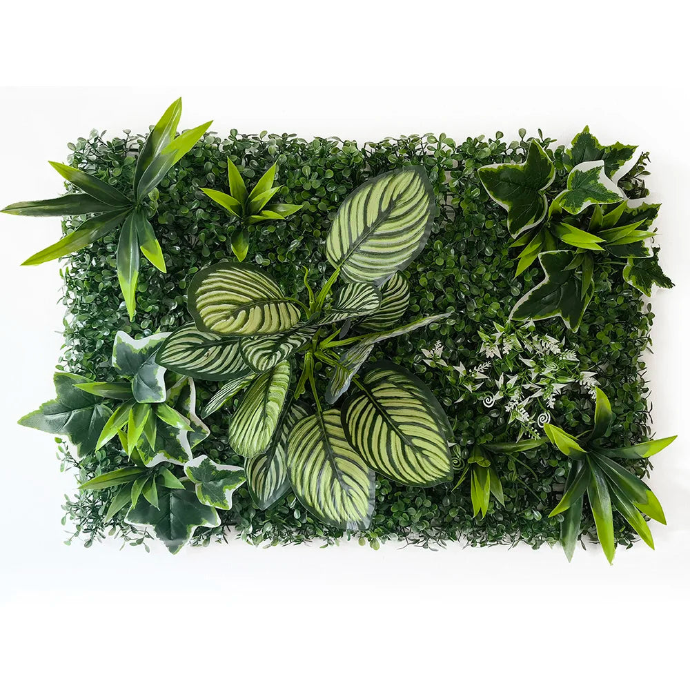 40 cm * 60 cm New 3D Artificial Green Plant Grass Wall Panel, Flower Vine Wedding Backdrop Wall Decoration