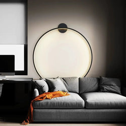 Modern Decorative LED Wall Lamp for Bedroom and Living Room, Scandinavian Design Round Ring Indoor USB Wall Sconce Lighting Fixture