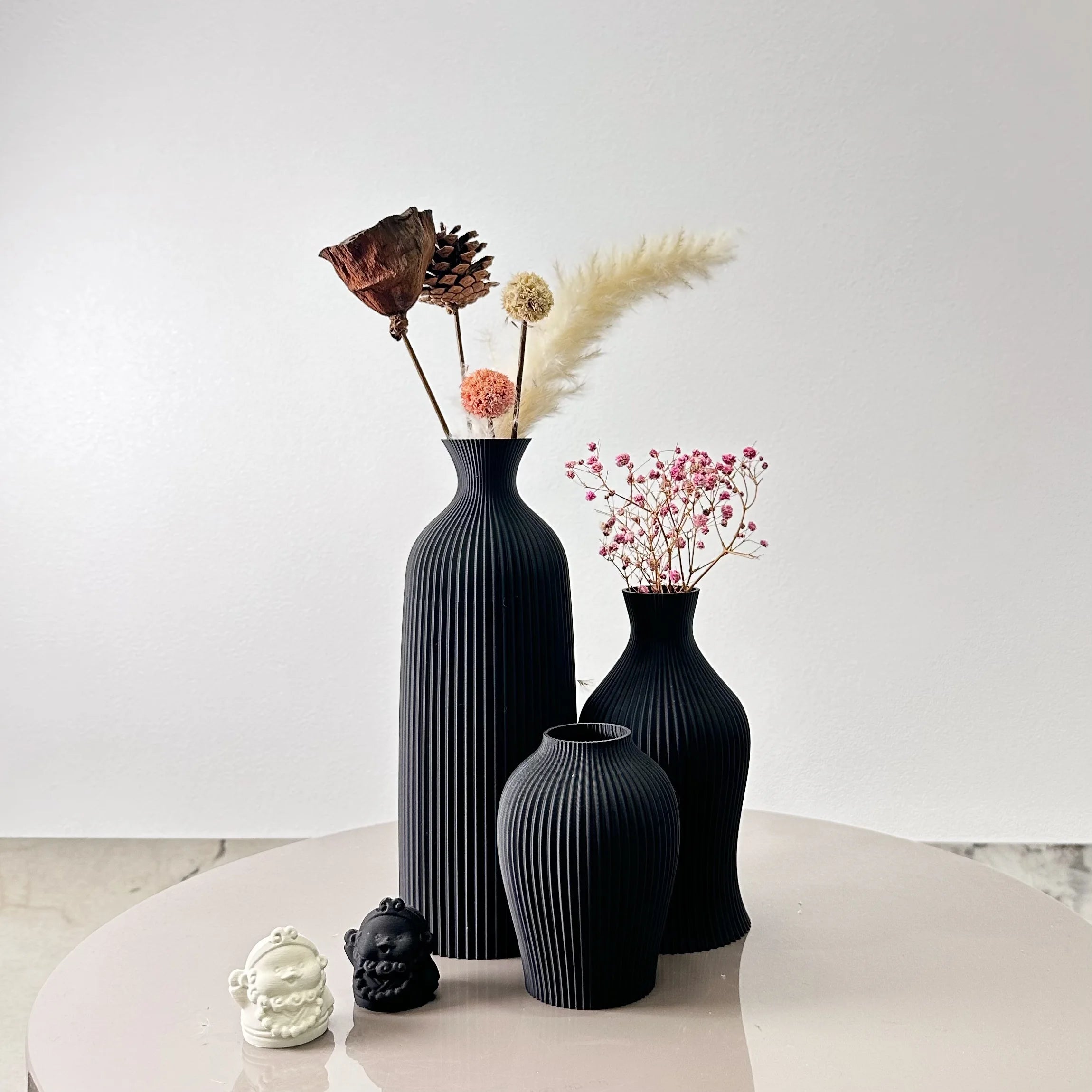 3-Piece Set of Artistic Decorative Vases, Elegant Vase Decoration, Dry Vase Ornaments for Home Decoration Ornaments, Office Vase Ornaments, Holiday Gifts
