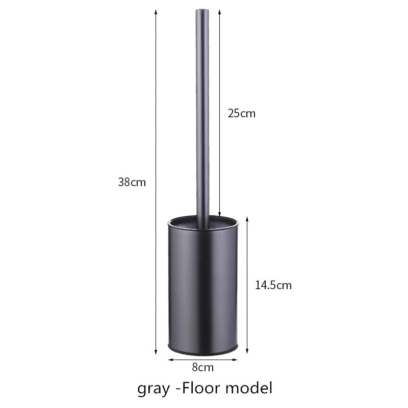 Circular type Stainless Steel Toilet Brush Black Bathroom Cleaning Brush Holder with Toilet Brush Wall Mount Seven color options
