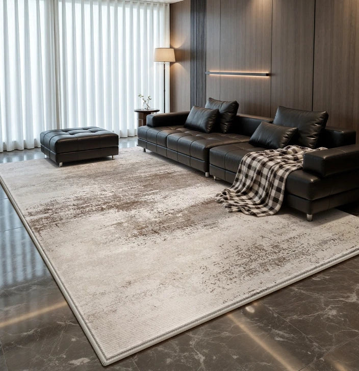Large Living Room Decorative Washable Rug, Light Luxury Bedroom Carpet, Thick Plush Study Rug, Fluffy Soft Home Carpet